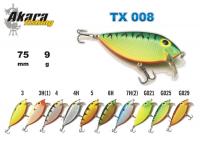 Воблер AKARA Flat X TX008  (9 гр., 75 мм, цв. G029)