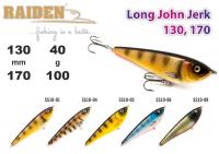Воблер RAIDEN Long John Jerk W  (100 гр., 170 мм, цв. SS10-01)