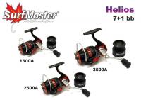 Безин. катушка SURF MASTER Helios HE-1500A (7+1 bb, 0,20/110 мм/м, 5,4:1) с зап.шп.