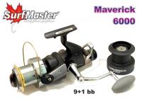 Безин. катушка SURF MASTER Maverick MA-6000 (9+1 bb, 0,40/310 мм/м, 4,1:1) с зап.шп.