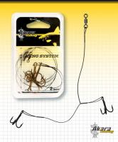 Снасточка AKARA D (основа 30 см, поводок 1x7 - 15 кг, 2 тройника  2)