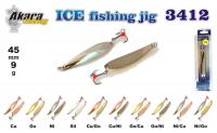Зимняя блесна Ice Jig 3412  (верт., 50 мм, 9 г, цвет: GO/CU)