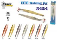 Зимняя блесна Ice Jig 3424 (верт., 80 мм, 11 г, цвет: Ni/Go)