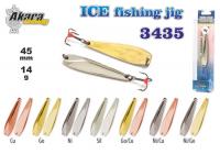 Зимняя блесна Ice Jig 3435 (верт., 45 мм, 14 г, цвет: Sil)