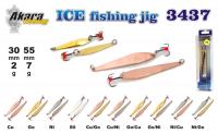 Зимняя блесна Ice Jig 3437  (верт., 55 мм, 7 г, цвет: NI/GO)